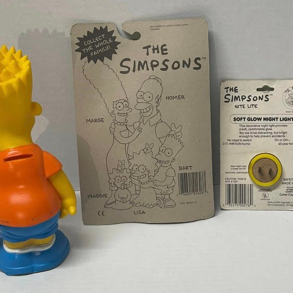 NEW The Simpsons Bart Simpson Jesco 1990 Bendable Figure Factory Sealed... - Picture 3 of 9